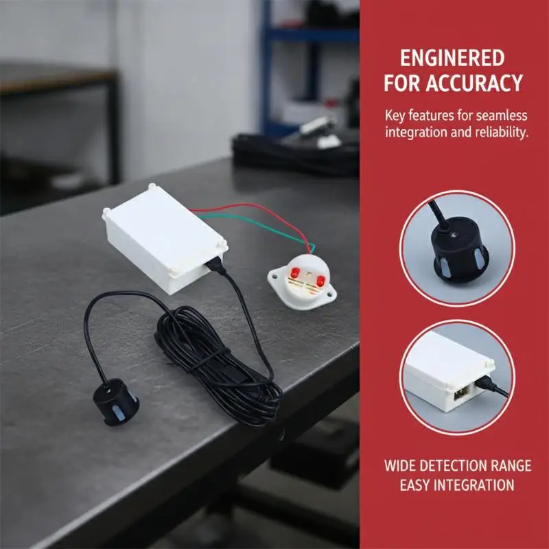Ultrasonic Ranging Sensor With Buzzer Relay Output Distance Measuring Module Adjustable Range 5cm-500cm Reversing Radar Sensor
