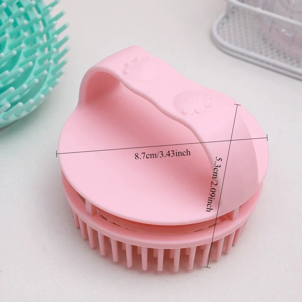Silikon Kopf Kopfhaut Massage Kamm Shampoo Pinsel Haar Waschen Kamm Peeling Bad Dusche Pinsel Körper Peeling Salon Haar Pflege Werkzeuge