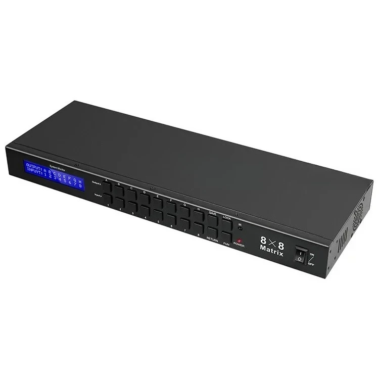 2025 8x8 hdmi matrix with IP interface to control HDMI Video 4K 8x8 hdmi matrix switch