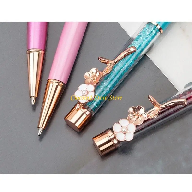 

A3pc Crystal BallPoint Pen с выпиской для зажима для зажима цветов