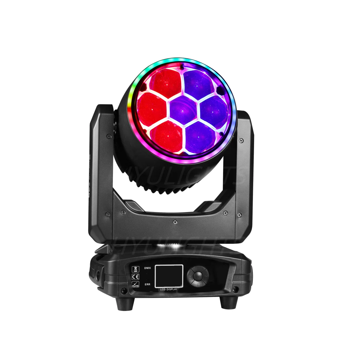 MINI 7X40W BEAM RGBW Bee Eye Moving Head Light  High Brightness Stage Lighting for Disco DJ Events And Performances DMX-512