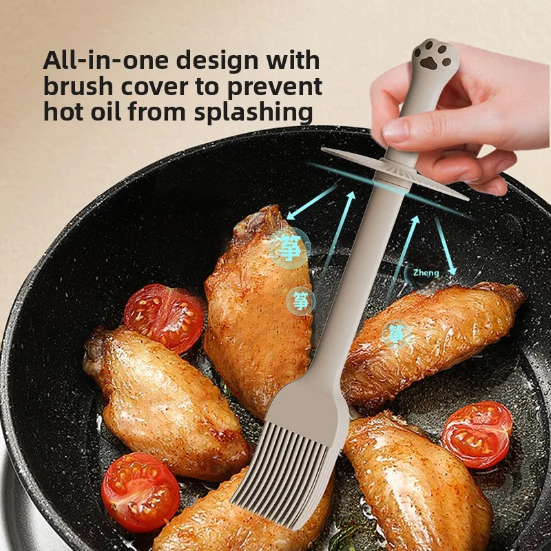 فرشاة زيت منزلية مقاومة لدرجات الحرارة العالية، زجاجة زيت متكاملة، فرشاة سيليكون للطعام، زجاجة فرشاة زيت #2