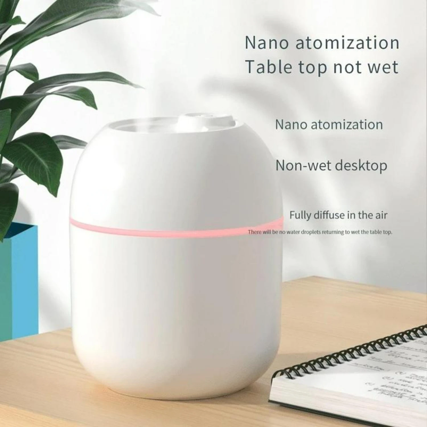 Stylish Portable Mini Compact USB Rechargeable Water Droplet Shaped Air Humidifier - 220ml Capacity for Desktop Office and Car U