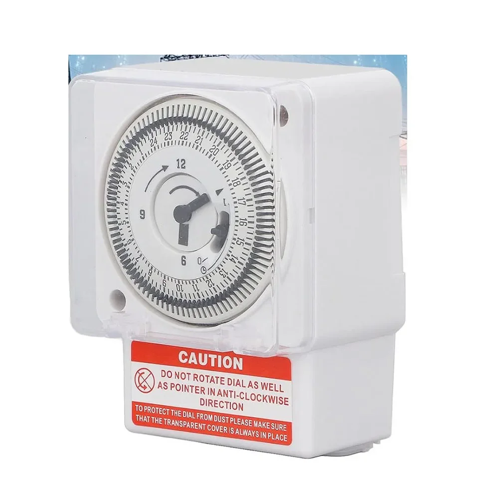 1set SL-189 Mechanical Timer AC220V Analogue Timer 24 Hours 15 Minutes DIN Rail Timer Switch 7.5*5.710.5cm PC Flame Retardant