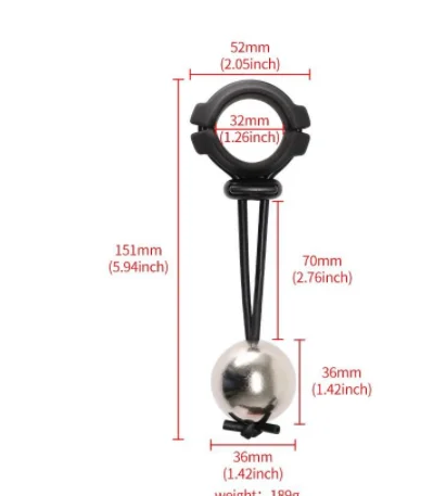 Male Drop Ball Heavy Weight Stretcher Silicone Penis Cock Ring Metal Hanger For Enlargement Extender Pull Eexercise Sex Toys Man