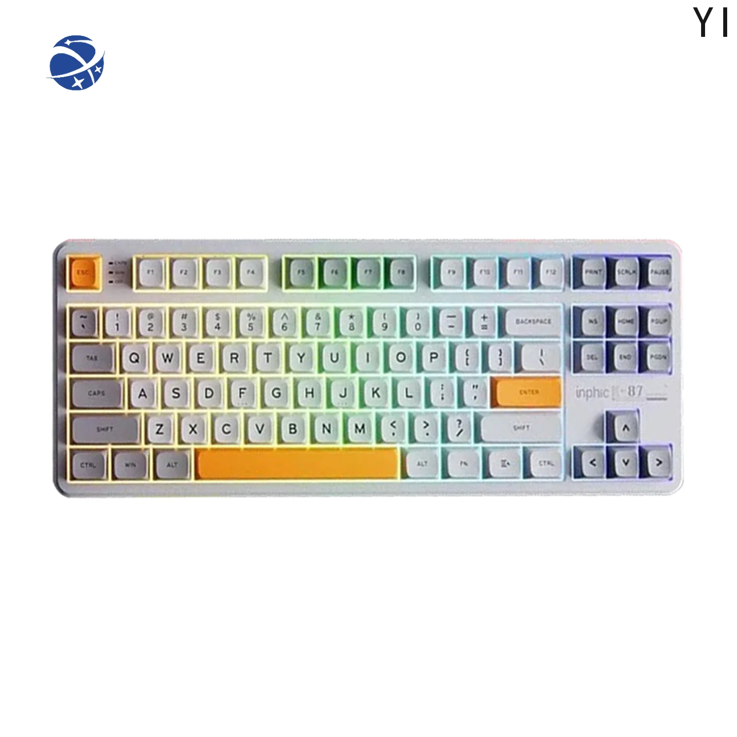 

YYHC INPHIC K87 TKL Mechanical Keyboard 87 Keys Hot Swappable Keyboard With Side Print/front Print Keycaps for Gaming/Office