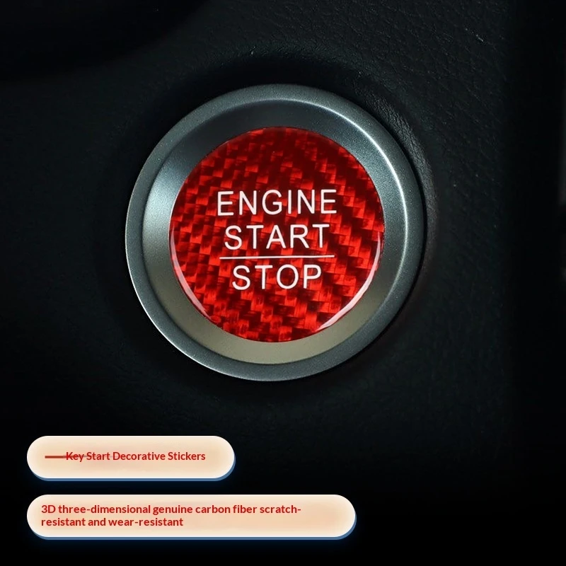 For Honda Civic Accord CRV HRV Fit Jazz City Odyssey 1Pcs Car One-touch Start Cover Engine Ignition Switch Button Decor Stickers view 3