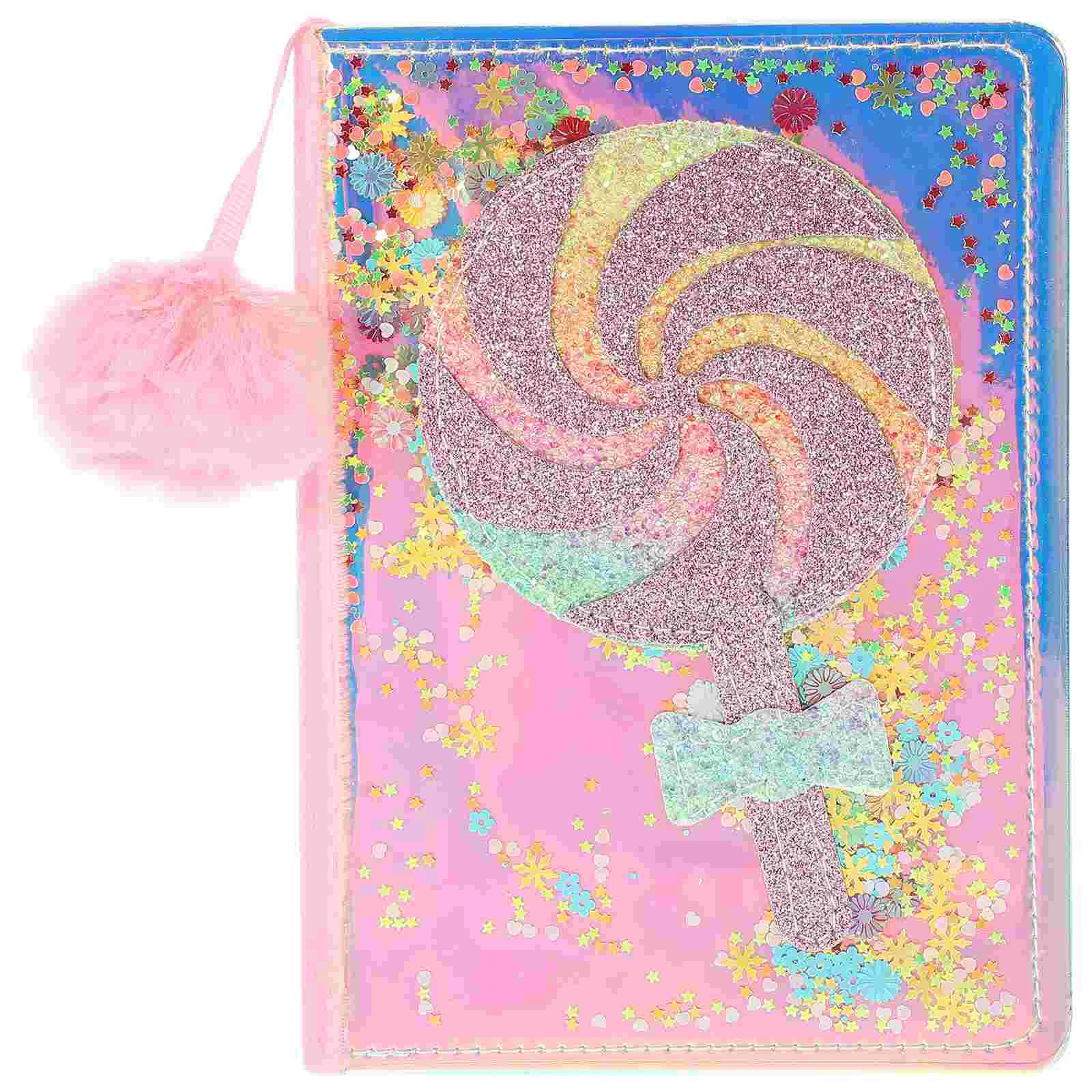 

Lollipop Notebook Lovely for Student Fluffy Journal Sequins Multifunction Child