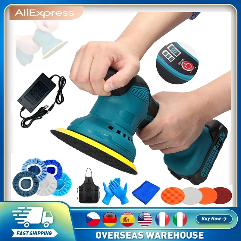 

Cordless Car Polisher Speed Electric Polishing Tool Grinder Adjustable Grinding Metal Waxing Sander Wood Sanding Machine Battery