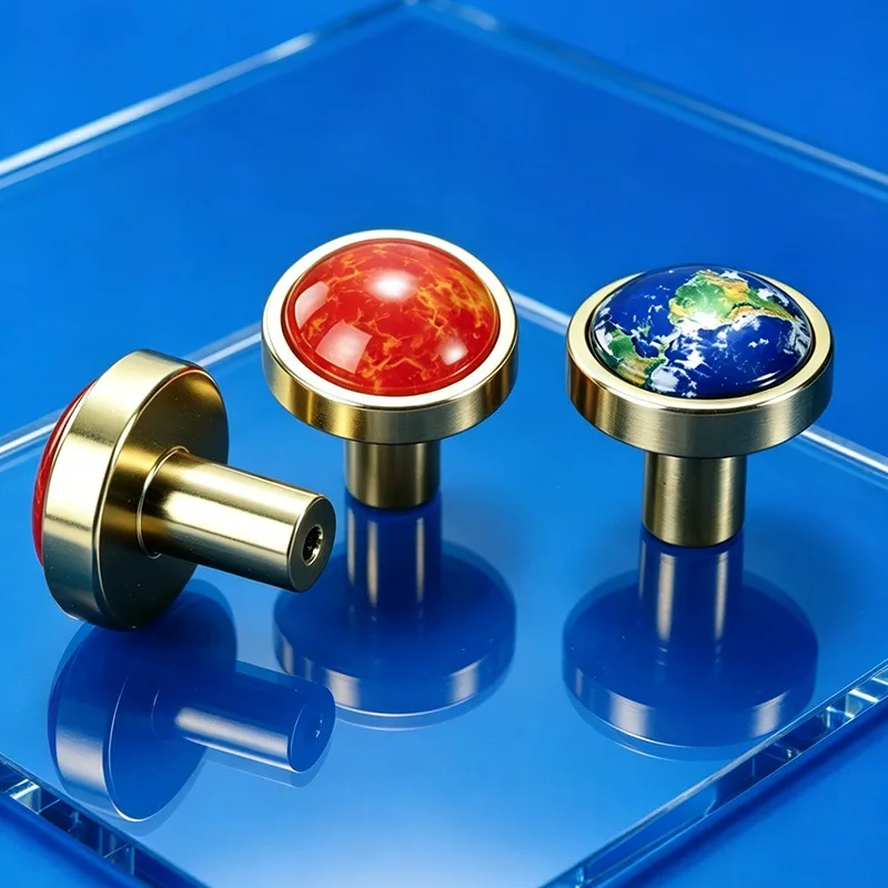 Star Handle Solar System Planetary Cabinet Door Handle Modern Minimalist Wardrobe Drawer Single Hole Handle