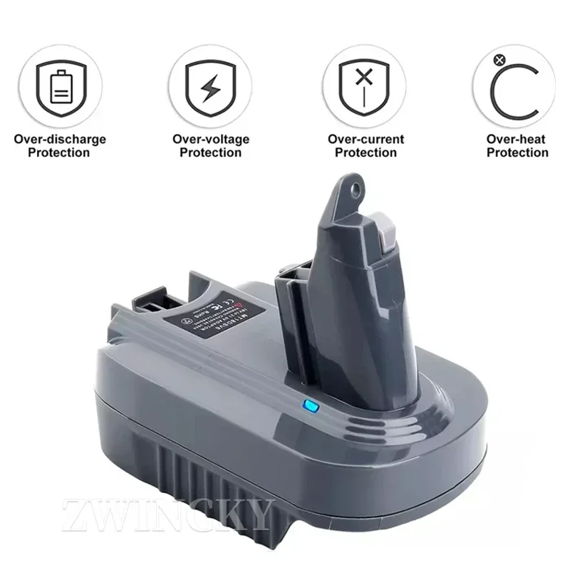 V6 Adapter for Makita for Dewalt for Milwaukee 18V Li-ion Battery Converter To for Dyson V6 SV04 DC59 Vacuum Cleaner Tools Use