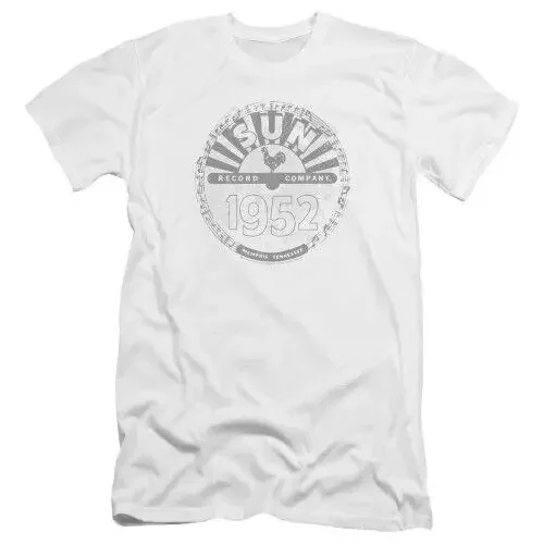 Sun Records Crusty Logo Premium Canvas Adult Slim Fit 301 T-Shirt White