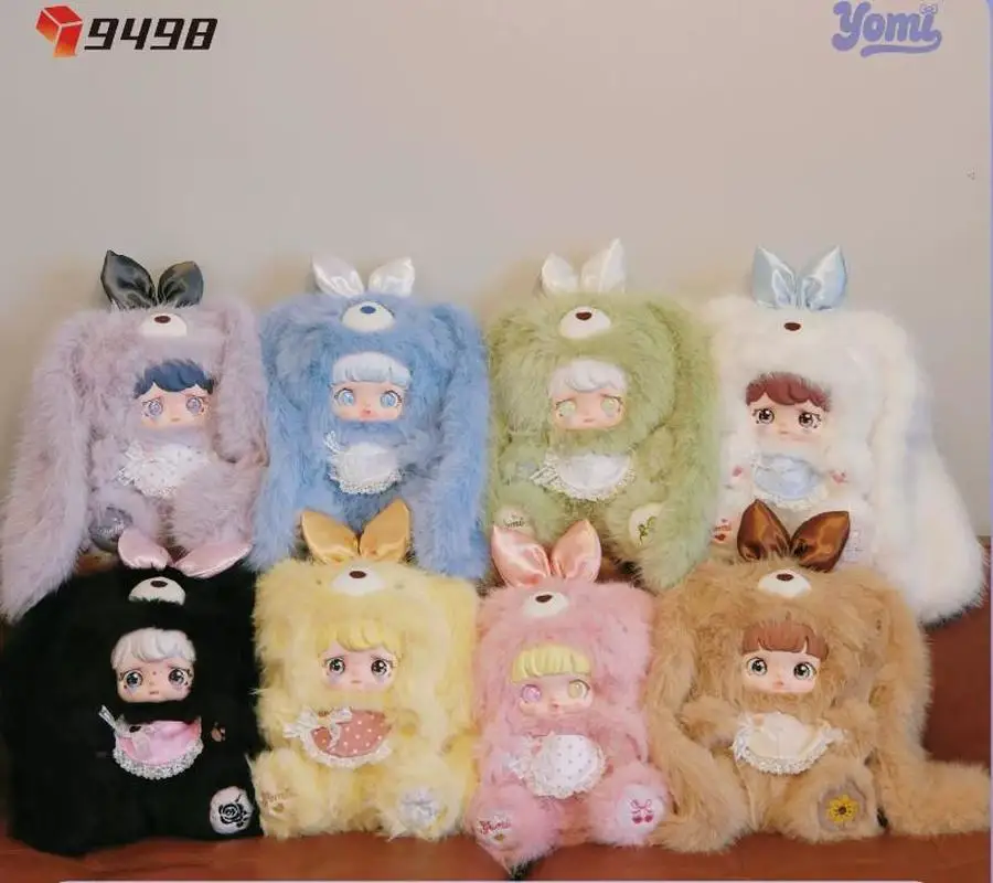 

Shiny Toy Blind Box Plush Doll Yomi Flower Whisper Series 800 Percent Fluffy Bunny Ornament Cute Decor Birthday Gift For Adults