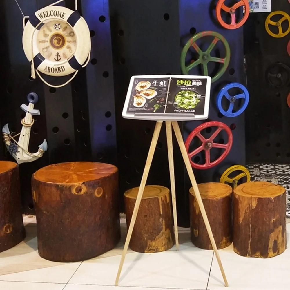 Turn Page Menu Contract Book Publicity Sign Holder Wood Wedding Name List Label Frame