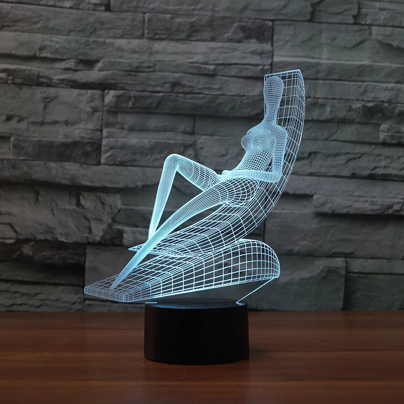 

Abstract Sunbathroom Led 3d Lamps Creative Bedside Gift Desk Lamp Customized Electronic Products Table Lamp For Bedroom