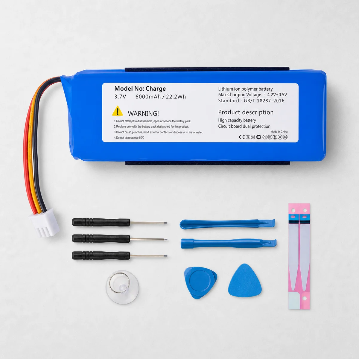 Replacement Battery GSP1029102 GSP-1S3P-CH40 AEC982999-2P for JBL Charge 2 Plus Charge 3 4 5 Speaker Battery