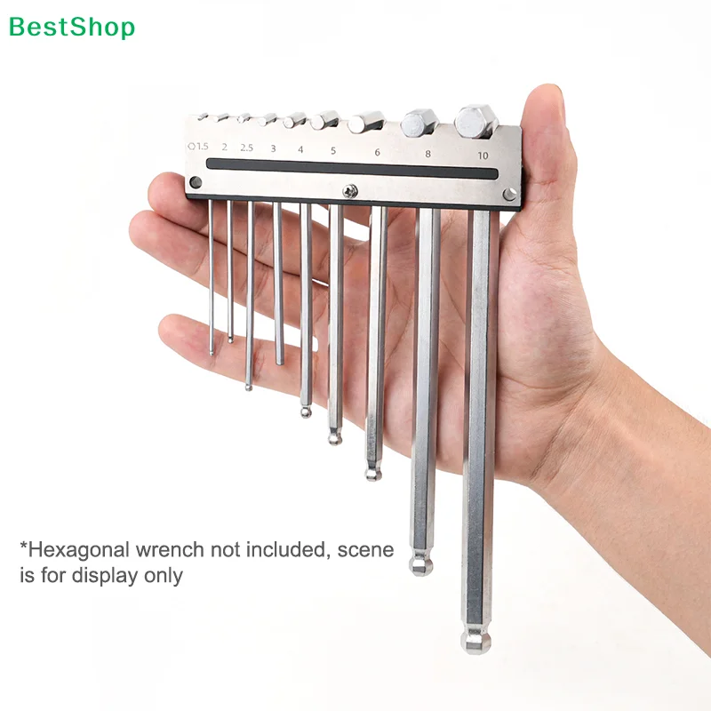 ♥Hex Key Wrench Wall Mount Bracket Metal Square Hole Pegboard Storage Rack Tool Organizer Hanging Carpentry Tools