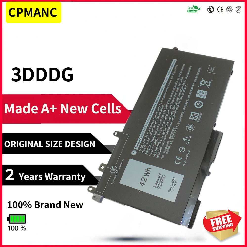 CPMANC 3DDDG Laptop Battery For Dell Latitude E5280 E5480 5288 5580 5490 5491 5591 5495 080JT9 03VC9Y Series 11.4V 42Wh