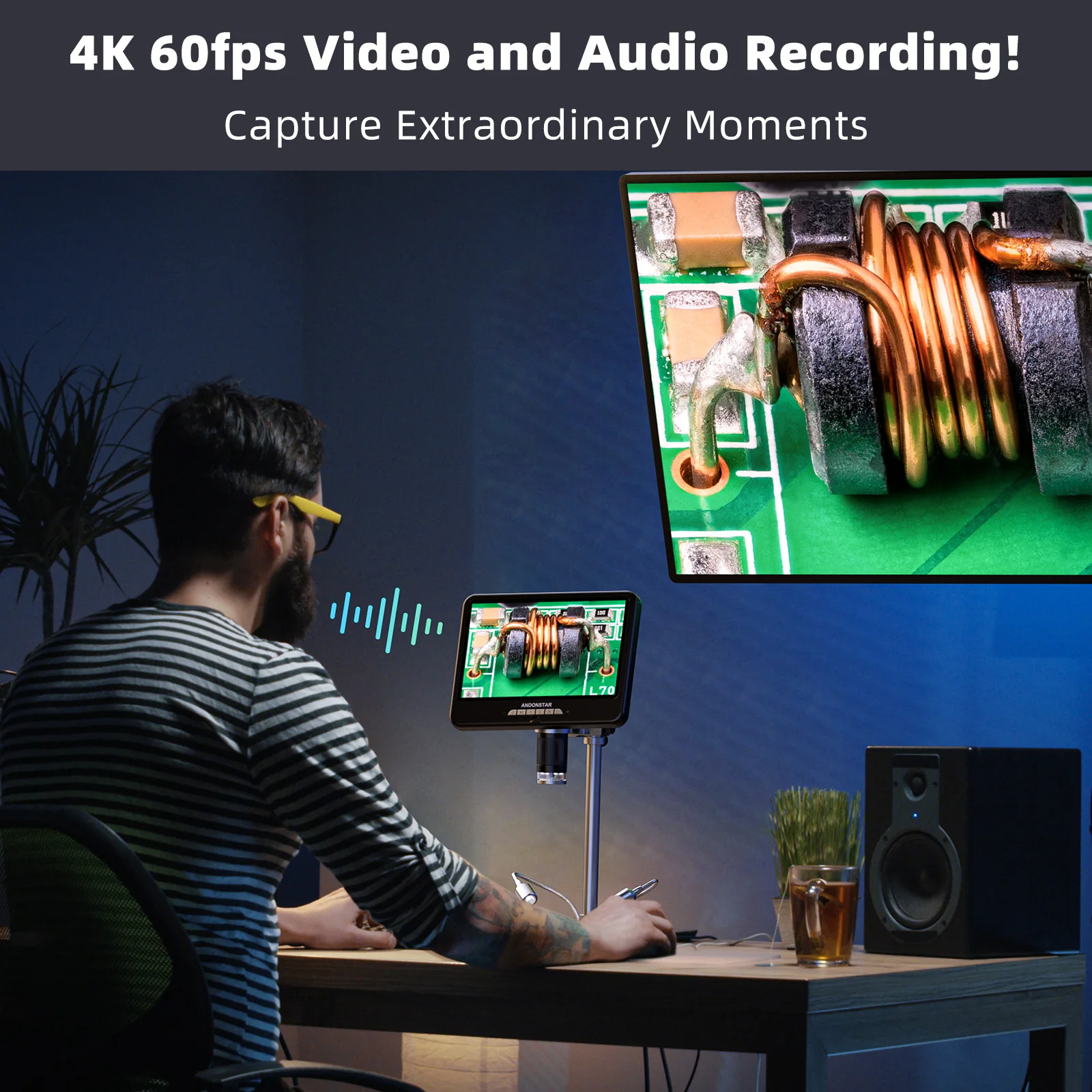 Gold Seller Andonstar AD210S-Pro 4K 60FPS 10.1