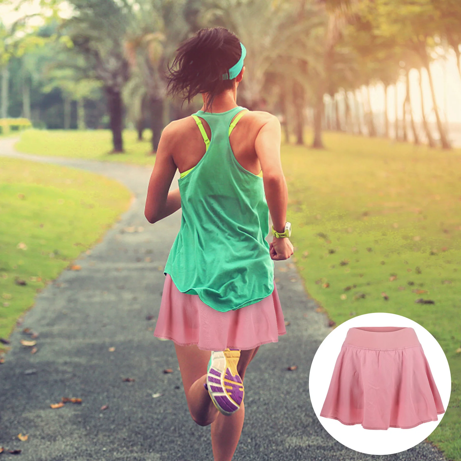 

Skort for Woman Breathable Lightweight Skirt Quick-Drying Workout Skort Gym Tennis Yoga Sports Performance Skorts