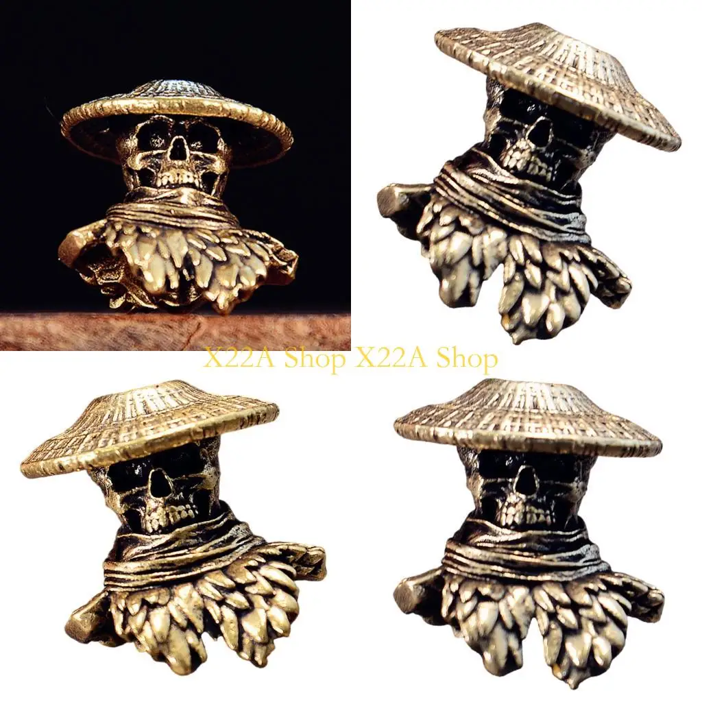 クラフト愛好家やクラフター向けのユニークな剣士スカルペンダント-パラコードアクセサリー