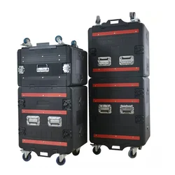 Alta qualità all'ingrosso personalizzato a buon mercato 19 pollici Flight Rack Case 2U 3U 4u 6u 8u 10u 12u 16u con ruote