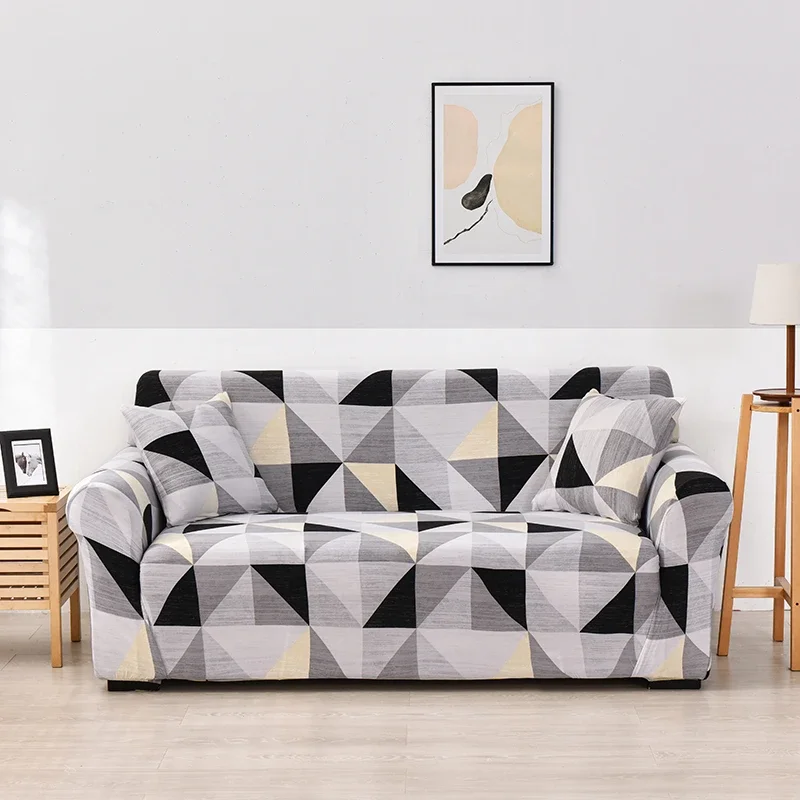 Bild 7: 1pc Geometrie Sofa Abdeckungen für Wohnzimmer Elastische Sofa Abdeckung Ecke Couch Abdeckung Sofa Schonbezüge Stuhl Möbel Schutz