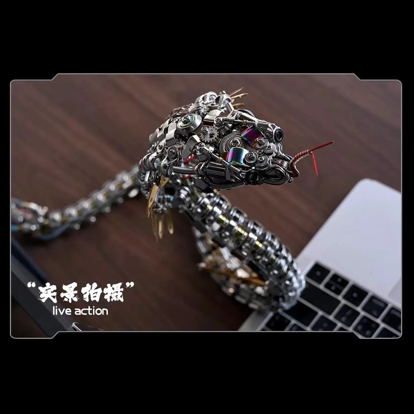 Cobra handmade DIY3D three-dimensional high-difficulty mechanical metal assembly building blocks toy desktop decoration