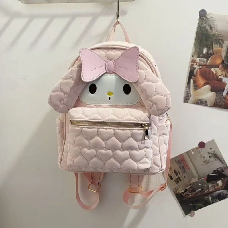 

My Melody New Mini Backpack 3D Cartoon Cute Girl Schoolbag PU Large Capacity Fashion Casual Mini Women's Backpack High Quality