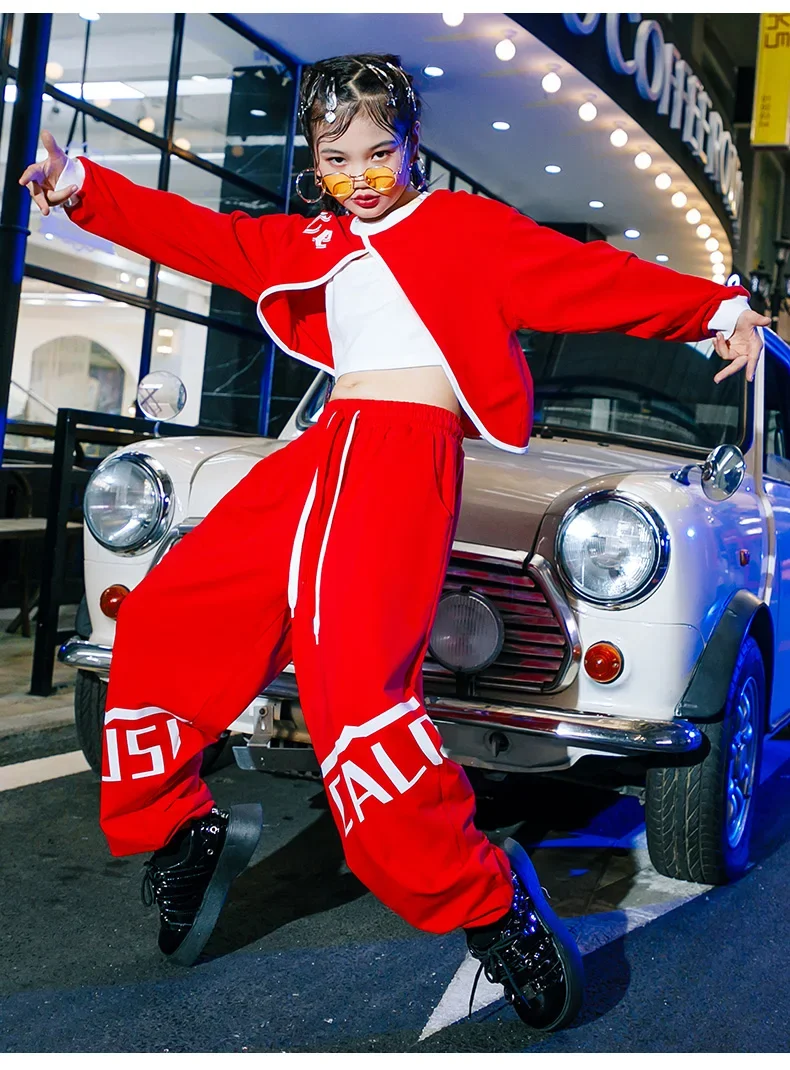 Children's Trendy Cool Jazz Dance Costume Girl's Performance Costume Set Children's