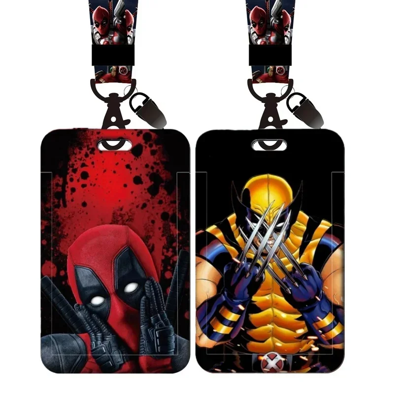 Deadpool & Wolverine Card Holder with Lanyard Keychain Bus Card Case Neck Strap Card Protectors Badge ID Credential Holder Gifts