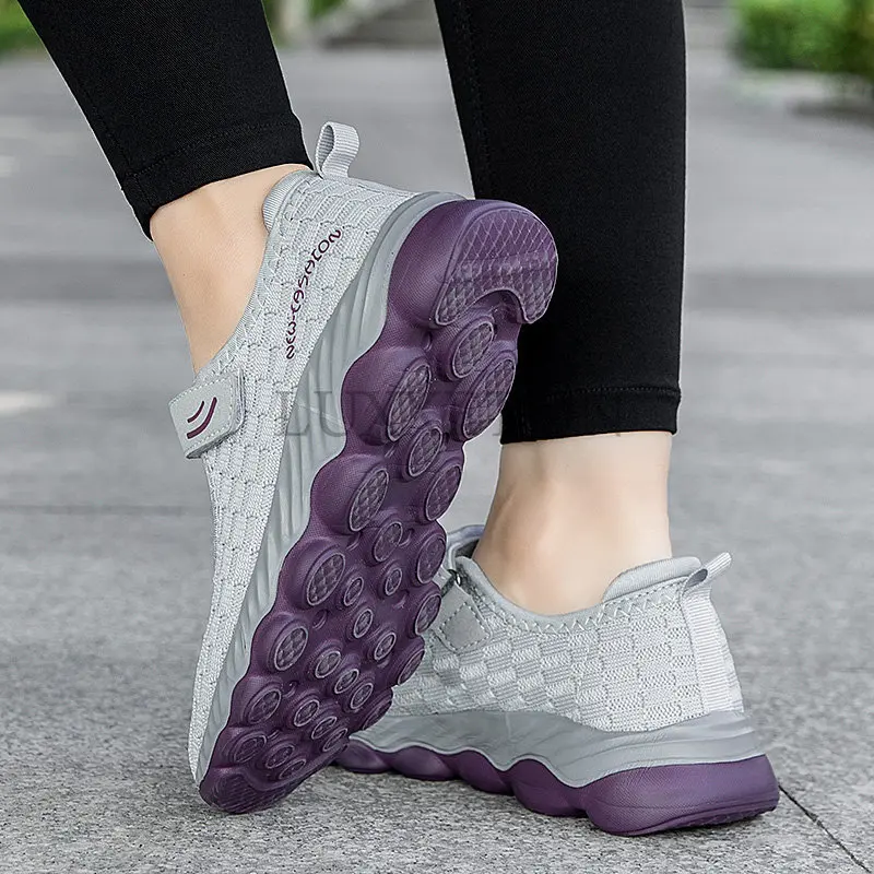 Women Sneakers Breathable Hollow Sport Shoes for Women Casual Running Tenis Lightweight Flats Fashion Loafers