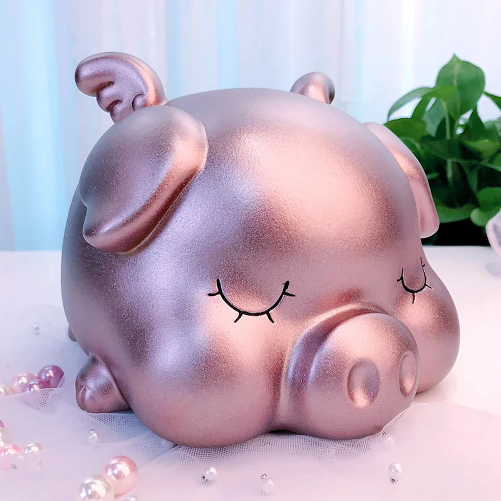 Creative Piggy Bank Coin Bank Fortune Pig Shaped Cartoon Money Holder Saving Pot Money Box for Birthday Present New Year's Gift