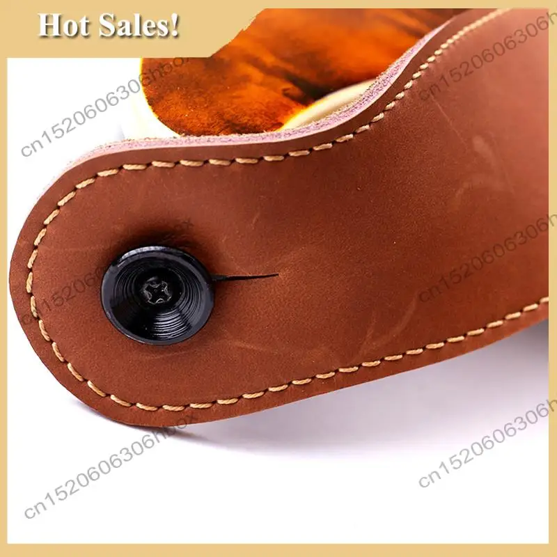 -Accessori per chitarra HOPE Tracolla per basso elettrico in vera pelle spessa Tracolla per chitarra classica folk acustica regolabile