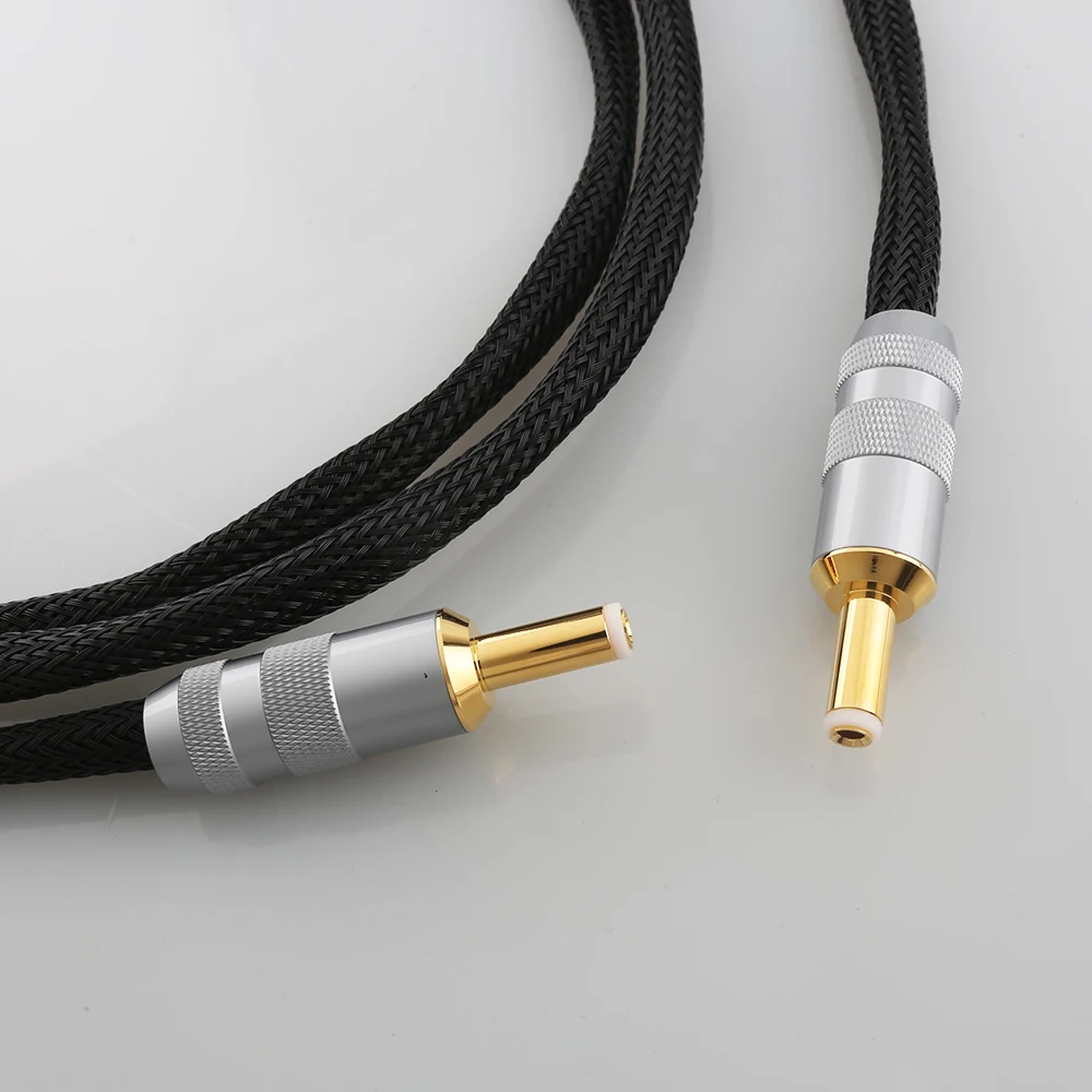 2x14AWG OCC Posrebrzany kabel DC do liniowego zasilacza Keces Kabel zasilający DC 2.1 2.5