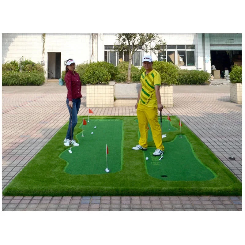 PGM 3 Holes Indoor Golf Putting Green 100x300cm Indoor Outdoor Training Putter Mat Practice Putting Green for Home Use GL006