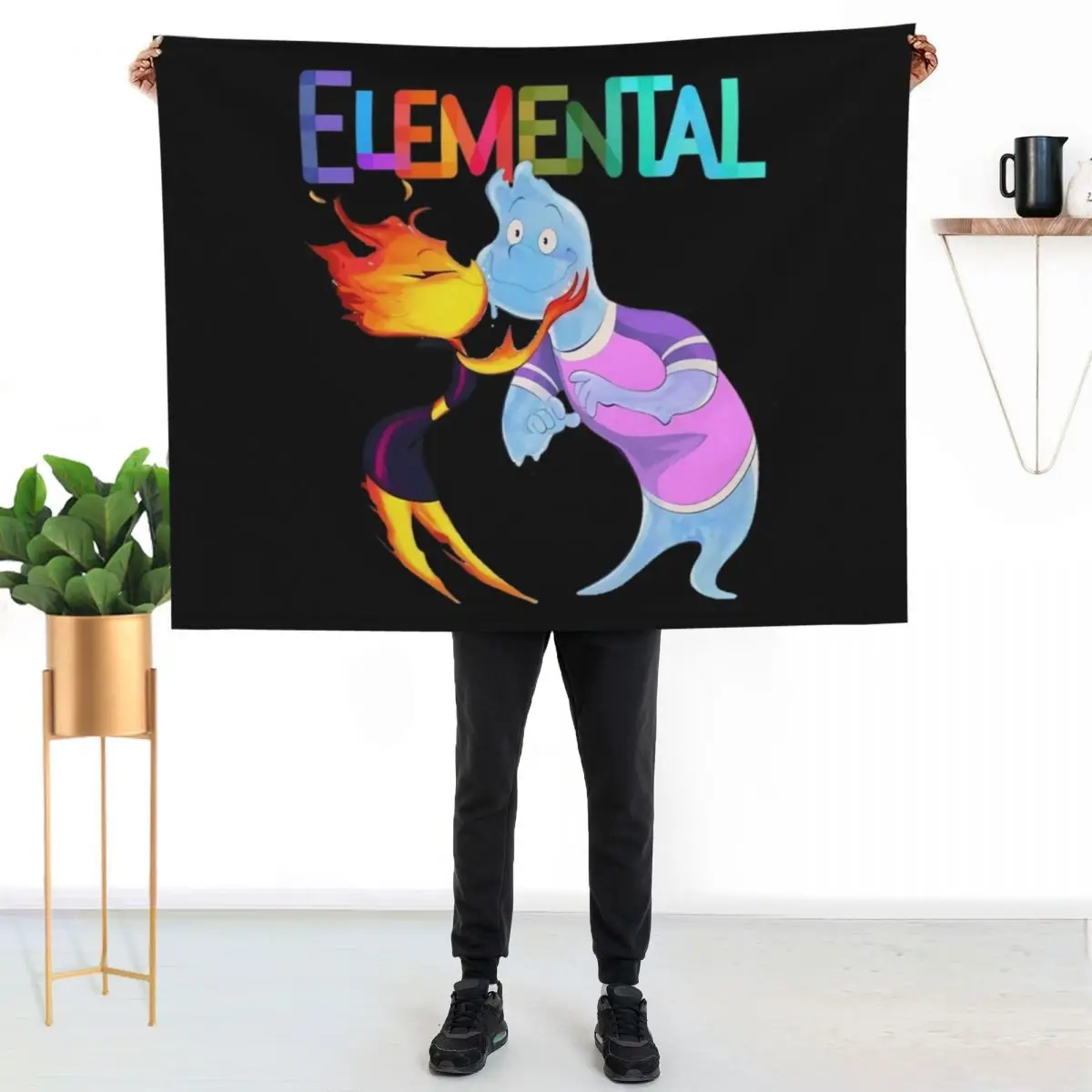 Elemental - Wade & Ember Throw Blanket Warm Giant Sofa Picnic Sofas Cute halloween Blankets