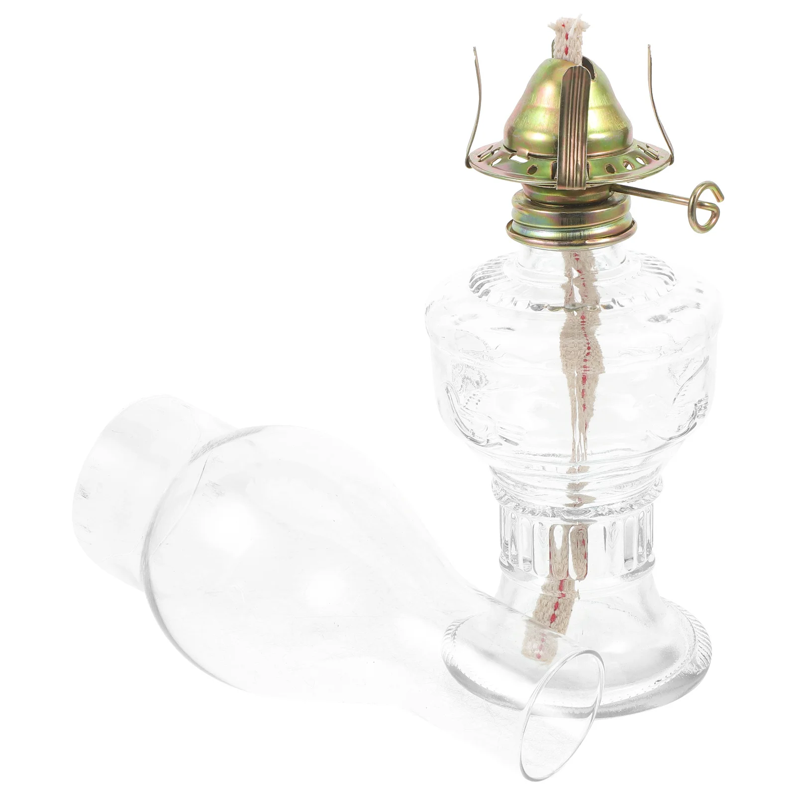 

1Pcs Vintage Glass Lamp Classic Oil Lantern for Home Living Room Bedroom Decorative Desktop Oil Light