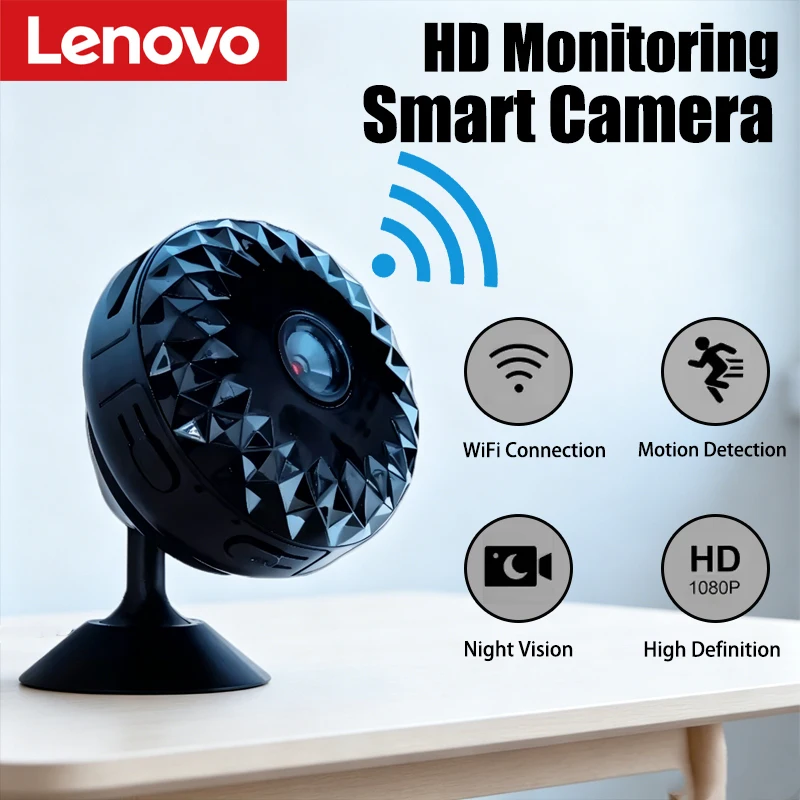 Lenovo W11 Smart-Kamera HD 4K WLAN Kabellose Echtzeit-Überwachung Nachtsicht Fernüberwachung Sicherheitskamera für Haustiere und Kinder