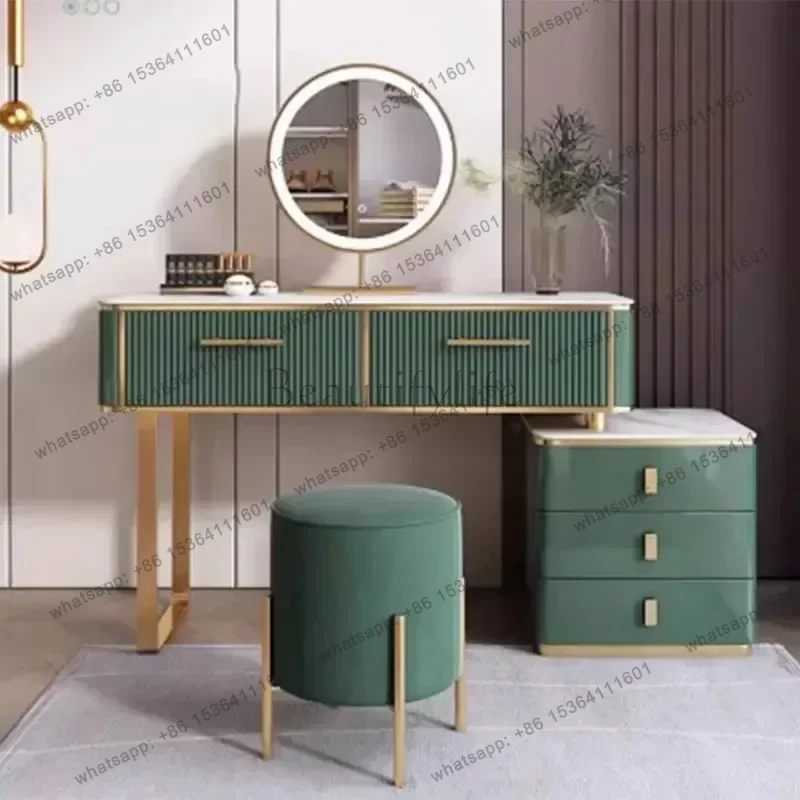 LJY Salon Storage Vanity Table Living Rooms Space Saving Drawers Dresser Bedroom Makeup Luxury Muebles De Dormitorio Hotel Furni