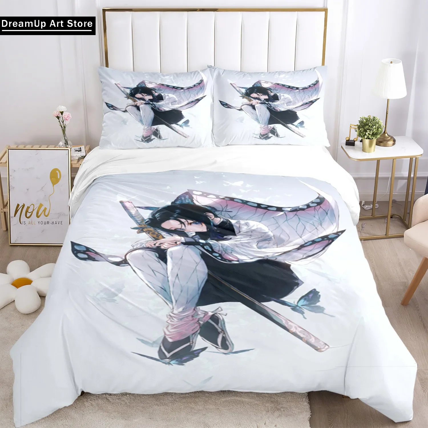 Anime Demon Slayer Print Beddengoed Set 23 stuks Nezuko Beddengoed Koningin Dubbel Enkel Kingsize Dekbed