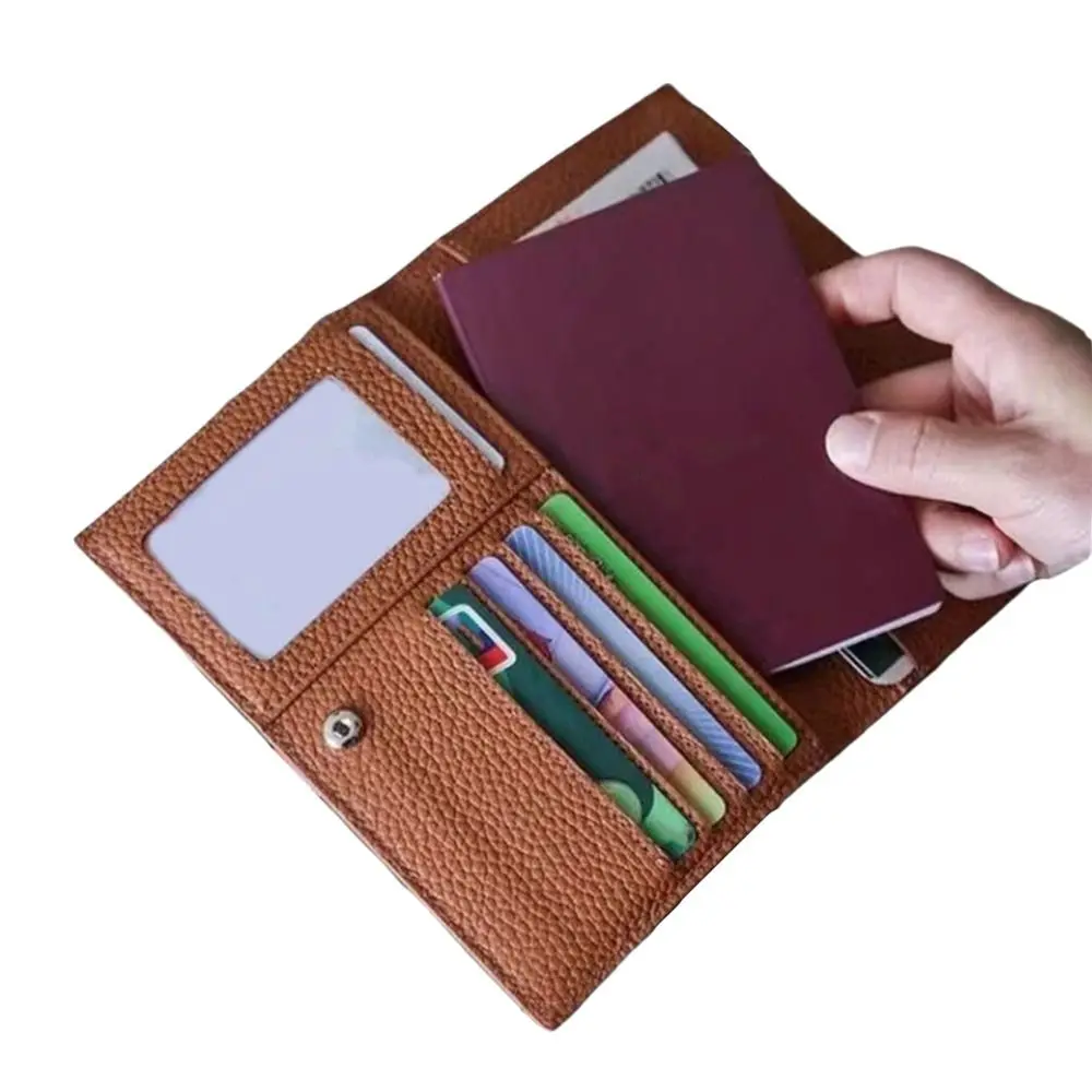 

New PU Leather Passport Holder Ultra-thin Portable Passport Bag Multi-function Travel Accessories Travel