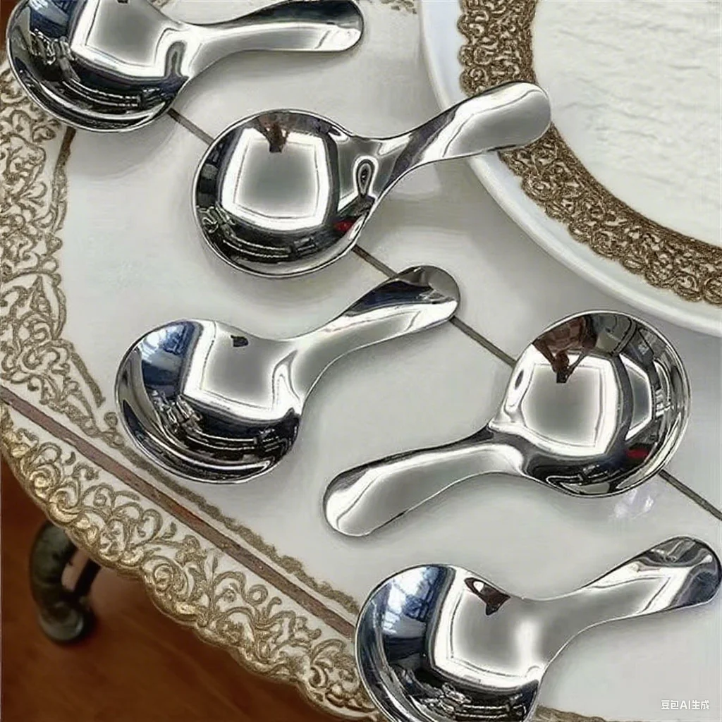 Mini vajilla portátil con cuchara y tenedor, juego de cubiertos de acero inoxidable para acampar al aire libre, para almuerzo, senderismo, campamento, suministros de cocina