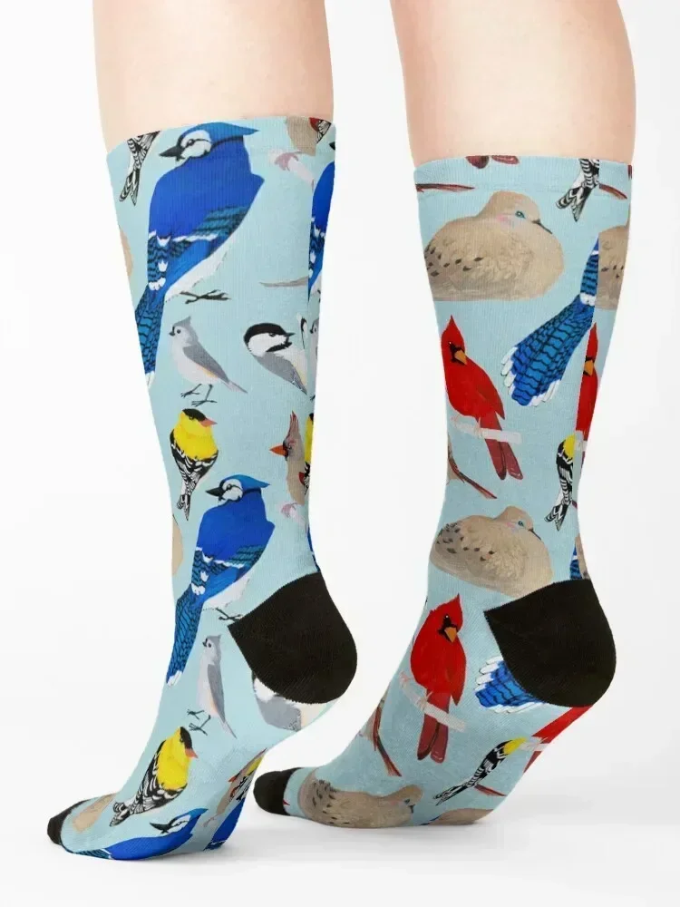 Feeder Birds Socks floral essential custom sports Crossfit Socks Ladies Men's