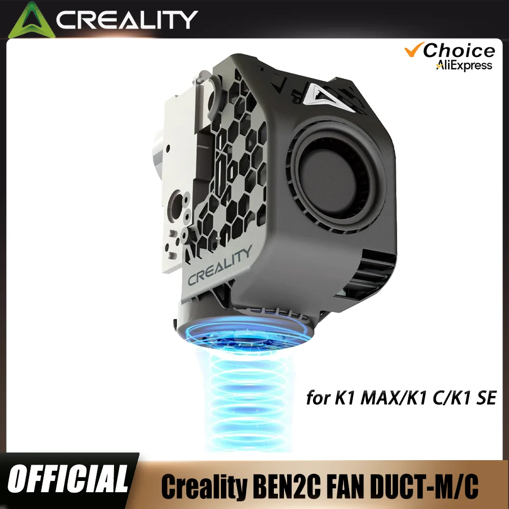 

Creality x BEN2C Nautilus Fan Duct for K1 Max or K1C/K1 SE 3D Printer,360° Circular Cooling Flow Rapid Cooling,3d Printer Parts