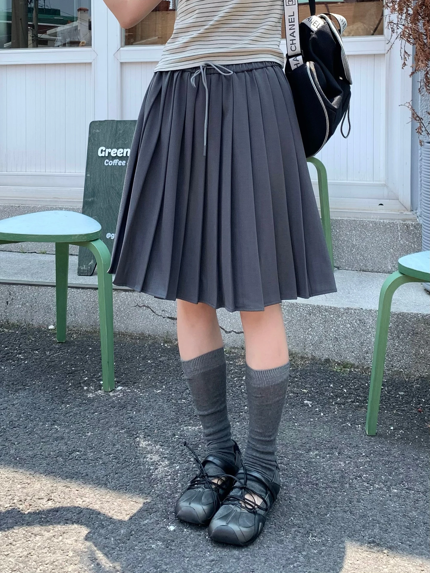 

WHYSTUDIO Sweet Cool: Классическая юбка А-силуэта миди, универсальная, для делового и повседневного стиля, с высокой талией, из смесовой полиэстеровой ткани