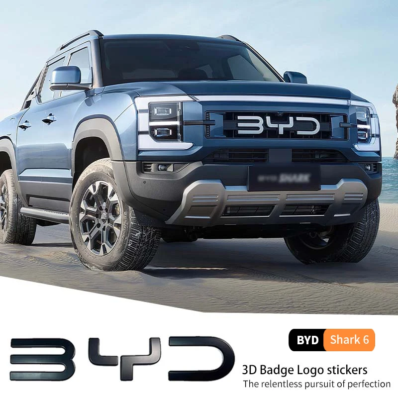 

For BYD Shark 6 2024-2025 Car Front Trunk 3D Badge Logo Sticker Decoration Automobiles Parts Accessories Scratch Wear resistant