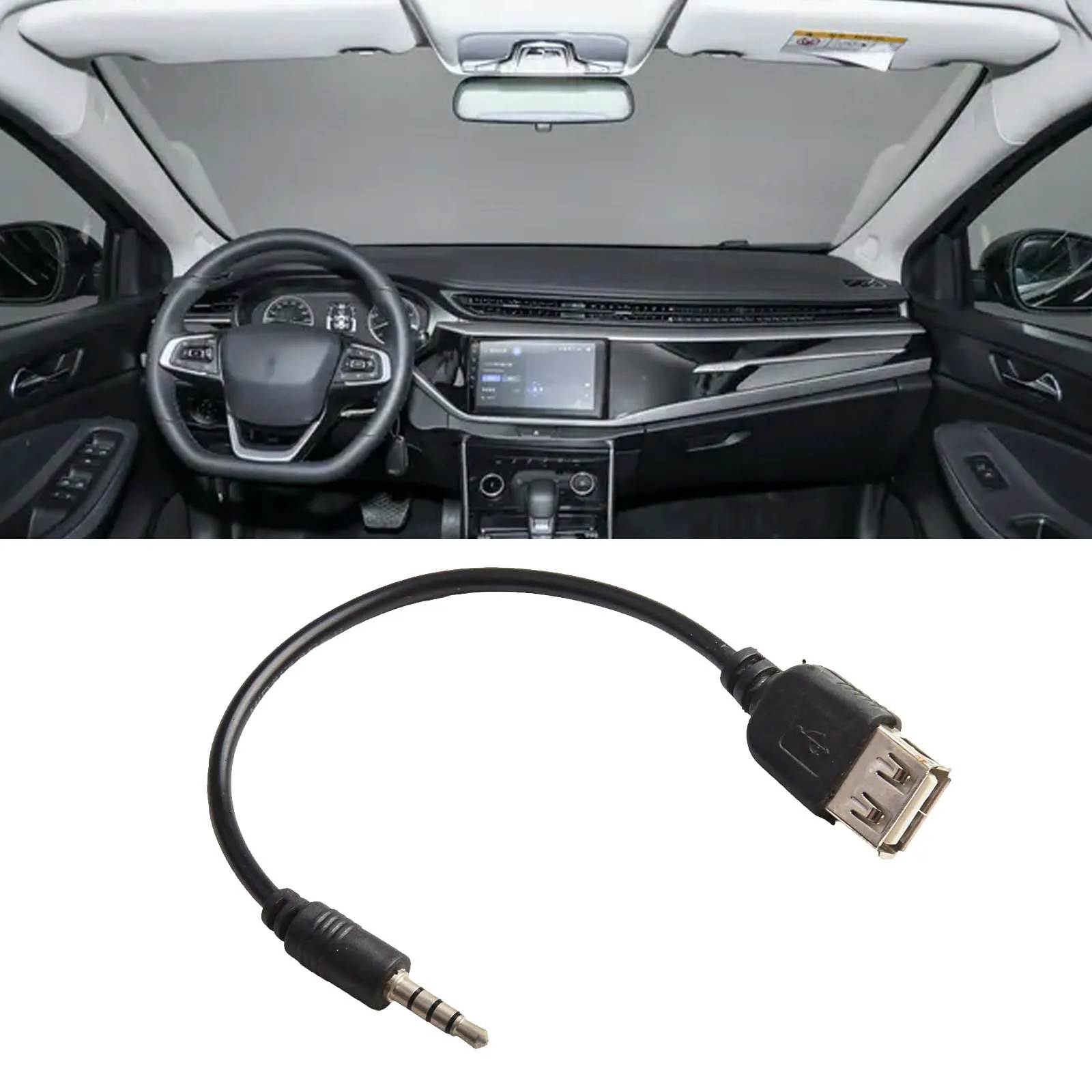 Paket isi pemasangan cepat USB Tipe A Wanita Mm pria kebanyakan mobil Monitor kecerahan kabel adaptor sebenarnya