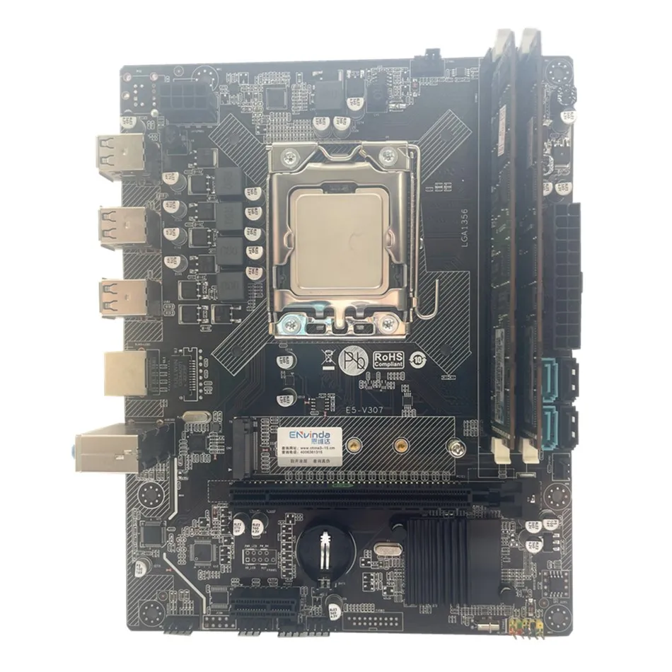 ENVINDA X79 Motherboard LGA 1356 Set Kit With Xeon E5 2430 CPU Processor 16GB(2*8GB)DDR3 ECC RAM Memory M.2 NVME X79-V309