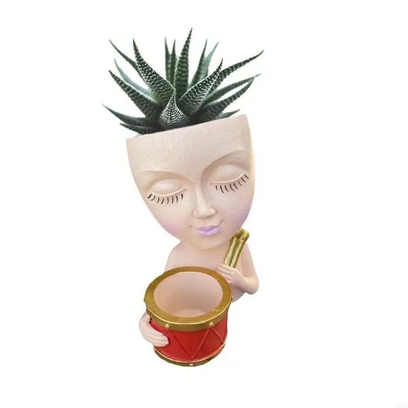 

Durable Silicone Mold Silicone Casting Mould Human with Drum Shaped for DIY Vase